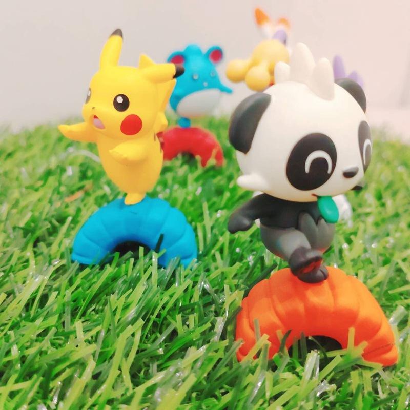 TAKARA TOMY POKEMON GACHA Reifenmodell Pikachu Chimpep Marill FIGURMODELL Gashapon Spielzeug
