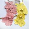 Polyester Flower Brooch Pin 3D Flower Pin Polyester Brooch Elegant Lapel Pin Wedding Dress Corsage for Daily Party Wear