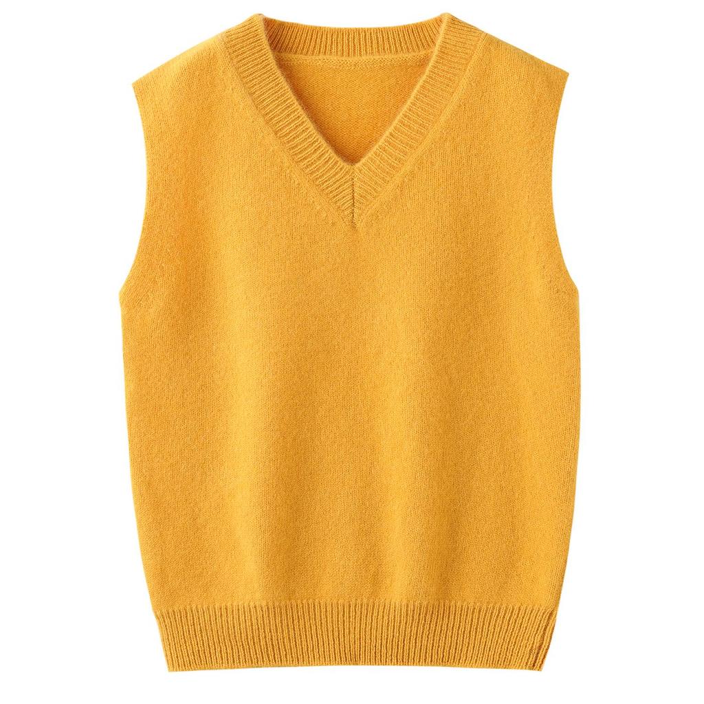 New Kids' 100% Wool V-Neck Sleeveless Sweater