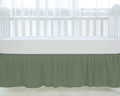 Silentnight 100% Egyptian Cotton Crib Skirt / Dust Ruffle Ð High Thread Count, Soft & Breathable, Ruffled Nursery Bedding for Cribs & Toddler Beds