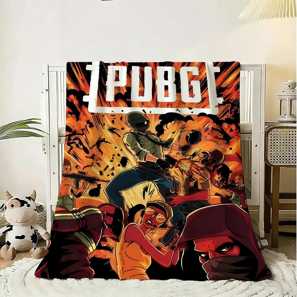 Hot GAME PUBG Battlegrounds Throw 240g Flannel Blanket Lightweight Soft Skin-friendly Summer Thin Throw Blanket 75x90cm
