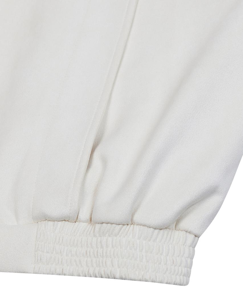 Standarderror 87-Stan150 Heavy Placket Suede Jacket Ivory