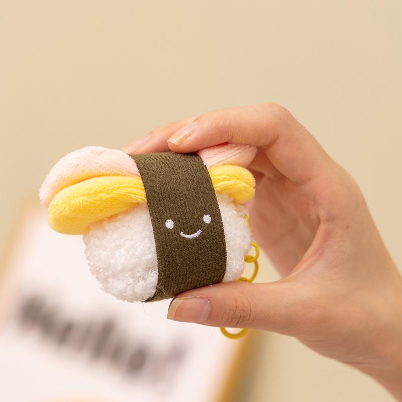 7.5Cm Summertime Vocation Beach Plushie Hanger Cushioned Humanoid Coconut Timber Slipper Sushi Tortoise Key Circle Adornment For Pouch
