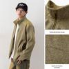 TonLion Men's Fleece-Lined Stand Collar Casual Coach Jacket