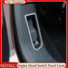 Aço inoxidável capô do motor do carro interruptor botão painel capa decoração adesivo guarnição para peugeot 2008 2014-lhd