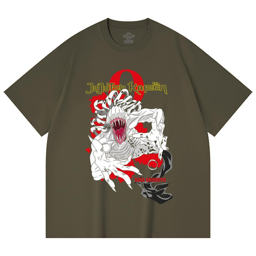 230 Gsm 100% Cotton Jujutsu Kaisen V64 Rika Print Unisex Heavy Cotton T Shirt