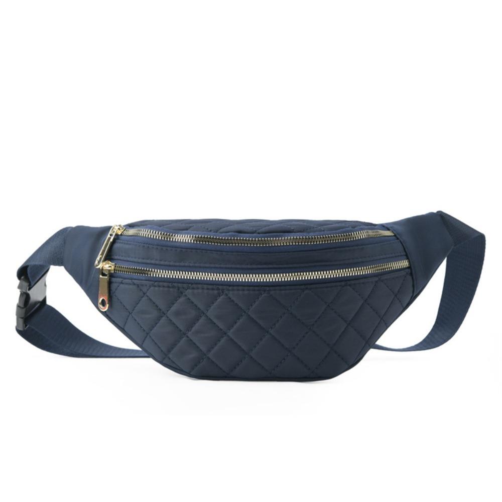 Fashion Unisex Version Waist Bag Waterproof Oxford Fanny Bag Motion Checkered Handbag Casual Chest Handbag Outdoors Accessories