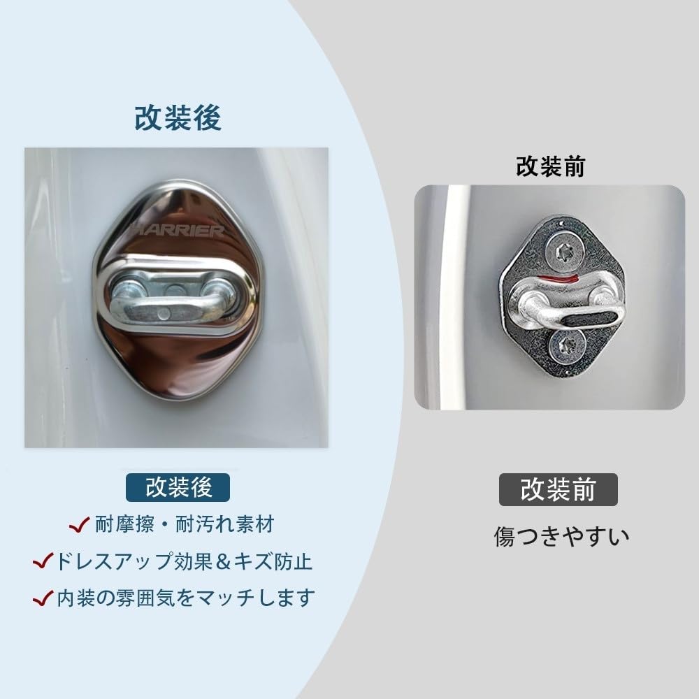 OKAYOHINN Toyota Harrier 80 Series Striker Cover, Door Lock Cover, Plating, Accessories, Interior Parts,