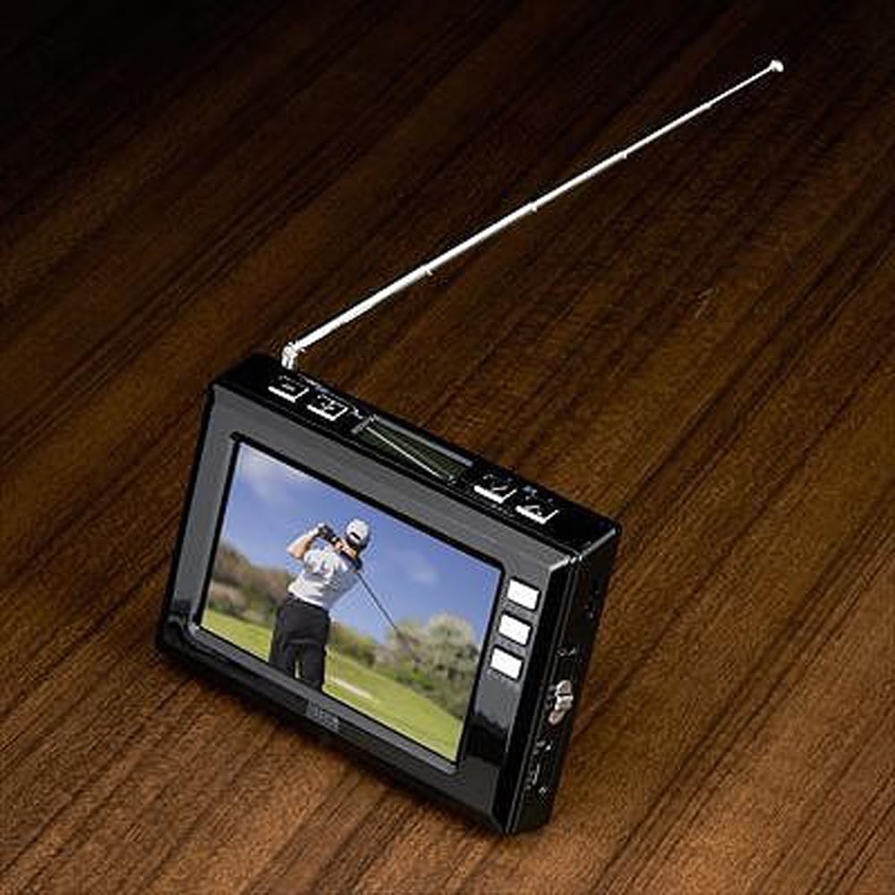 Yazawa Corporation YAZAWA One Seg TV AM FM Zoll Netzteil im Lieferumfang enthalten Ladetyp MicroUSB Radio mit Sleep-Funktion Schwarz TV03BK 4.3