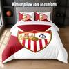 Set de Cama con Diseño del Sevilla FC 1 Funda Nórdica + 2 Fundas de Almohada Suave Transpirable Ropa de Cama para el Hogar