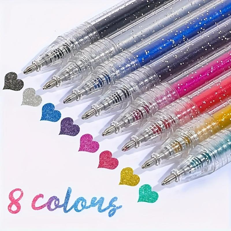 

Набор шариковых ручек с блестками, Подходит для письма, рисования, украшения, пластиковый стержень 1,0 мм, для журналов, скрапбуков, художественных проектов