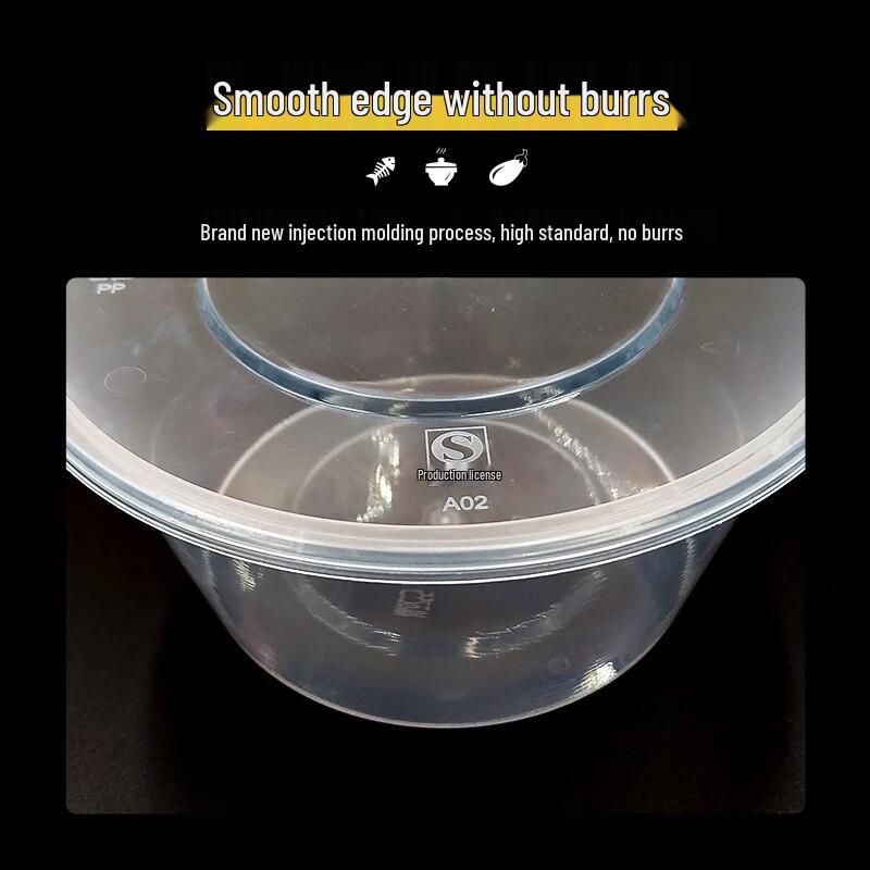 1500ml Disposable Round Takeaway Food Containers