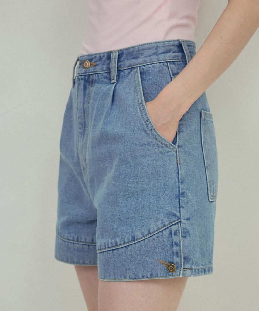 Aueonoseuteljia Work Denim Shorts_Light Blue(O25-Pt05)
