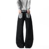 Mens Vintage High Street Flare Jeans Star Patchwork Original Denim Pants Casual Streetwear