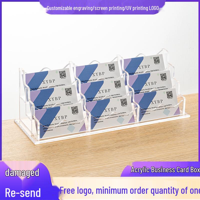 Acrylic Business Card Holder Multi-layer Storage Box - Desktop Stand