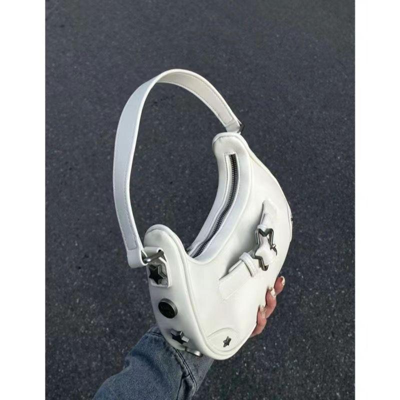 

Новые Сумки Высокого Класса, Женские Маленькие Сумки, Осенние Ретро Звездные Женские Сумки Через Плечо, Нишевые белый