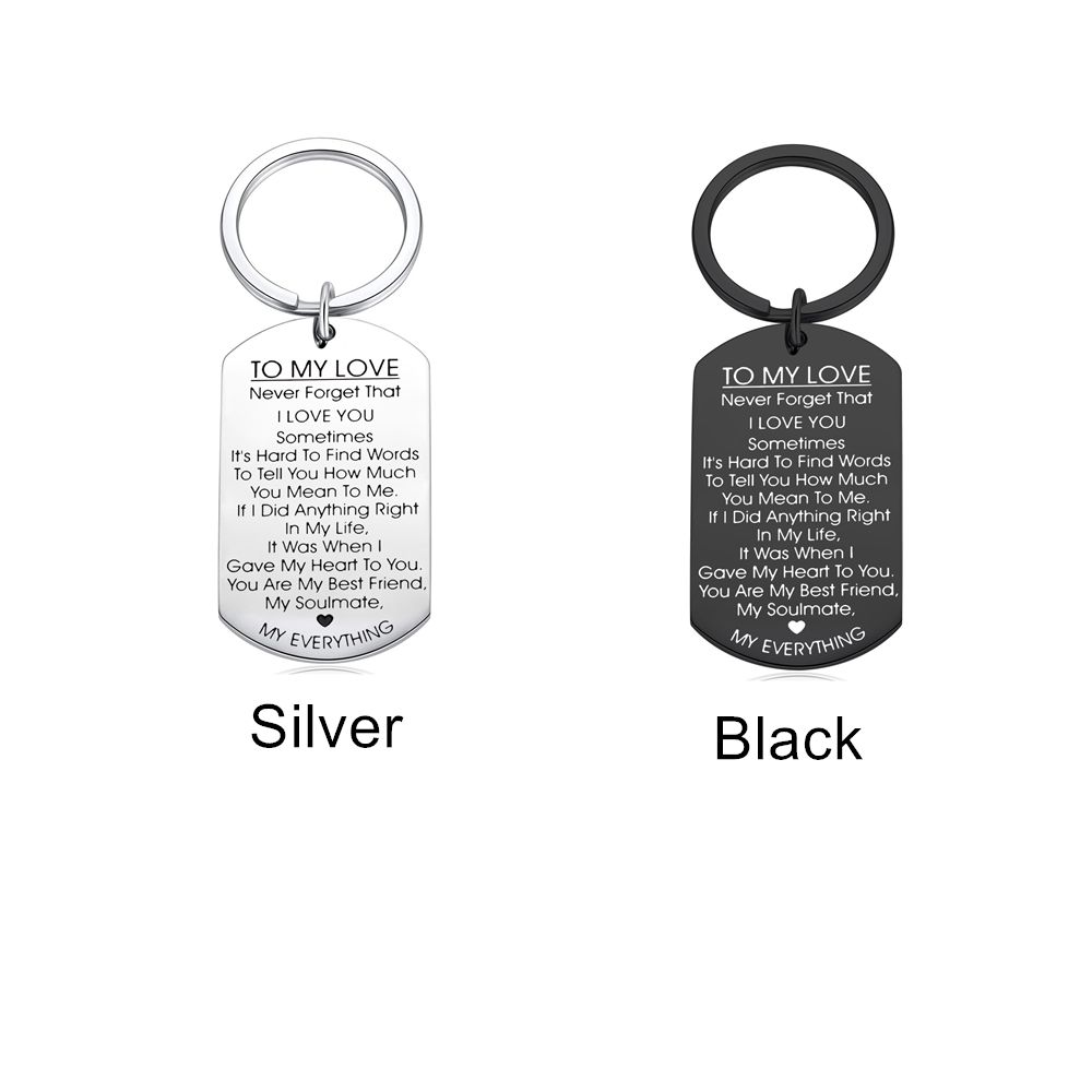 Wife Wedding Boyfriend Anniversary Lover Gifts Keychain Valentines Day Key Ring TO MY LOVE