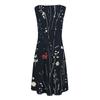 Women's Casual Fashion Floral Print Round Neck Sleeveless Midi Dress