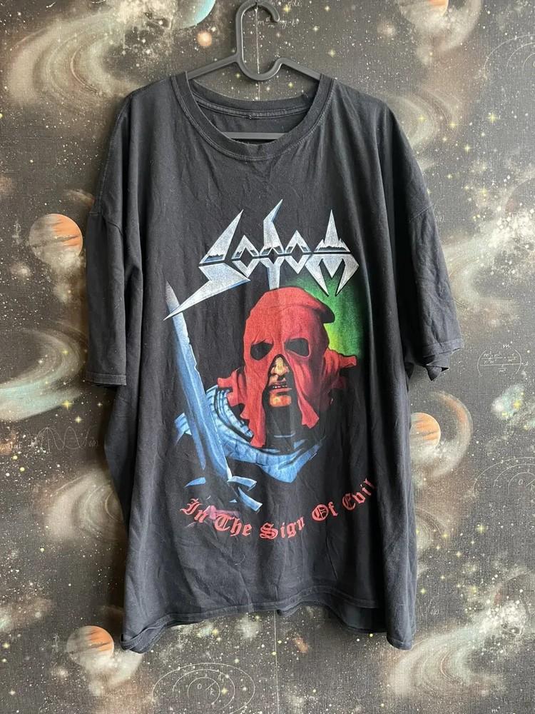Винтажная футболка унисекс SODOM DEATH METAL в знаке зла репринт XXXXL