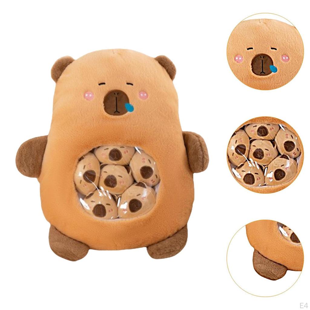 Adorable Capybara Plush Toy Gift Set with Tiny Dolls