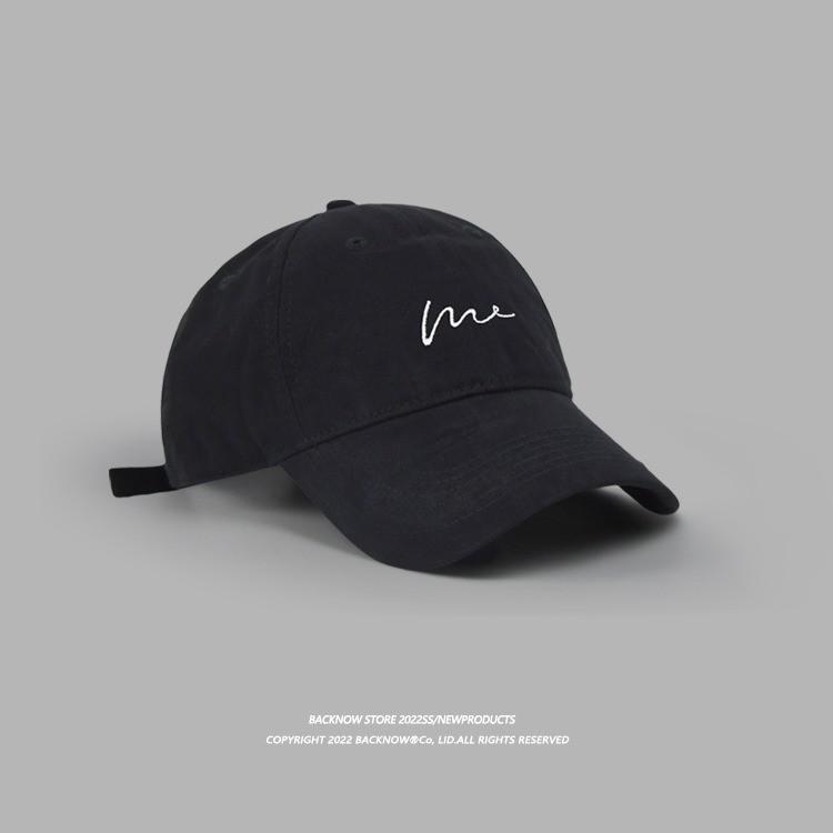 Baseball Cap For Men Women With Embroidered Letters Casual Sunshade Adjustable Cotton Hat чёрный