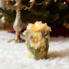 Christmas Twin Flower Christmas Tree Candle Mold DIY Christmas Atmosphere Floral Silicone Mold
