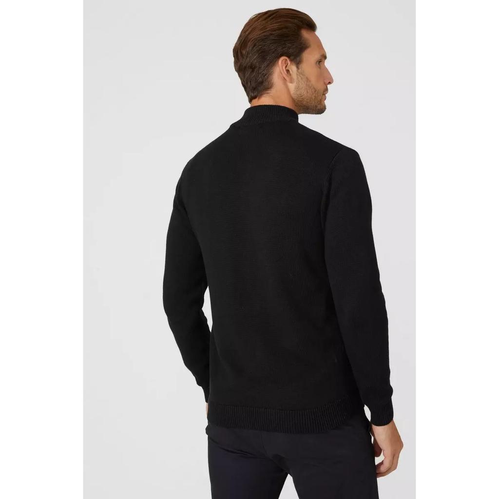 Maine Mens Premium Cotton Funnel Neck Jumper