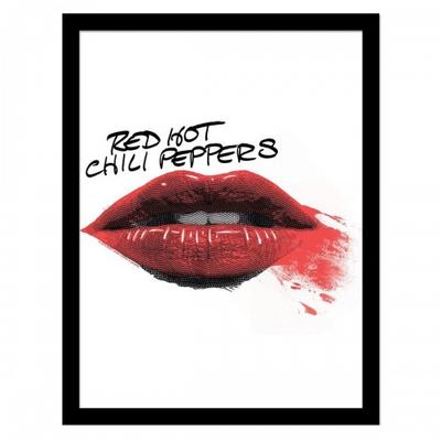 Red Hot Chili Peppers Lippen Ingelijste Poster