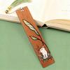 Engraved Book Marks with Pendant for Book Lovers Gift Handmade Wooden Page Mark Unique Retro Bookmarks Wood Bookmarks