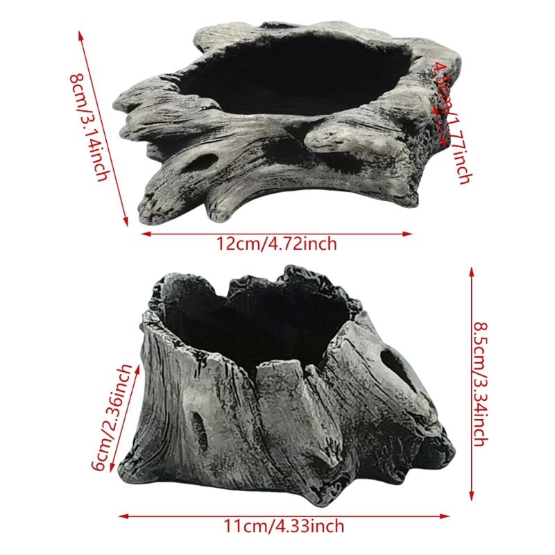 Artificial Driftwood Planter Sculpture Resin Succulents Flower Pots Imitation Wood Pile Porous Bonsais Tree Plant Pots