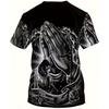 Men's 3D Fun Art Printed T-Shirt Round Neck Funny Casual Short Sleeve Top