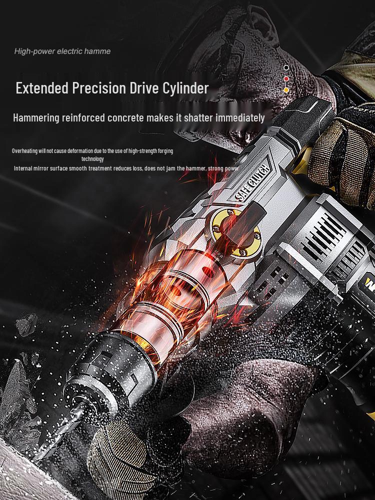 High-Power Electric Hammer Drill & Pickaxe for Concrete - Multi-functional Household Tool