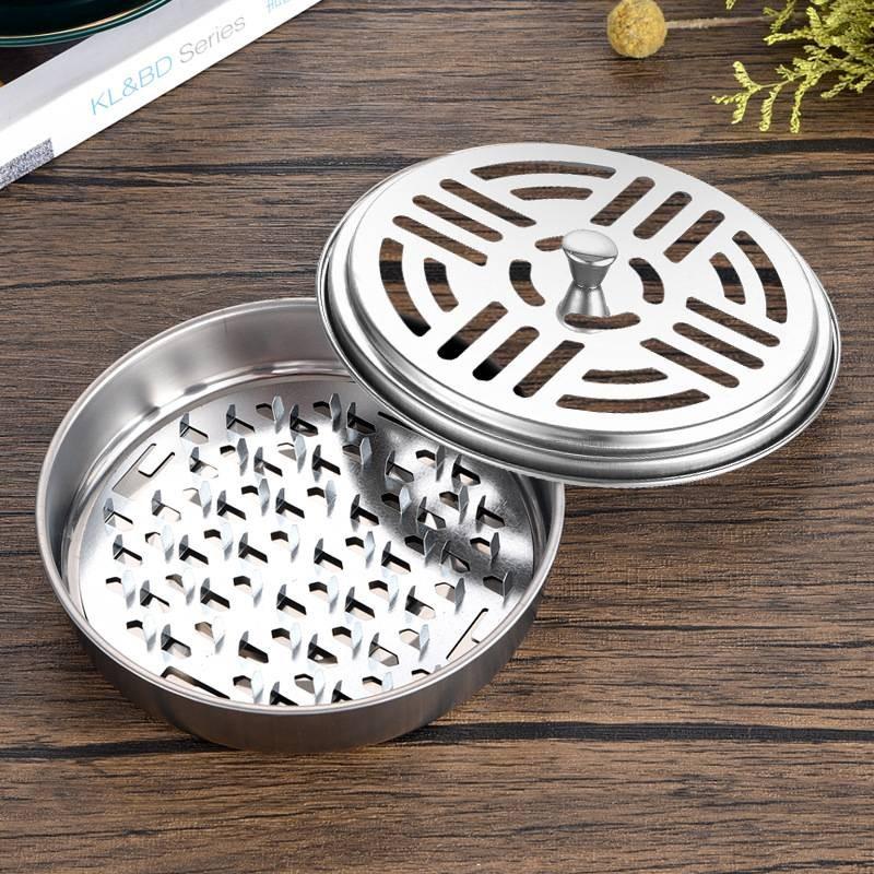 

Stainless Steel Mosquito Coil Lid Fireproof Anti Scald Household Outdoor Supplie Spike Disk