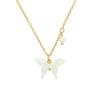 Seashell Carved Butterfly Pearl Necklace - Korean Style Pendant Jewelry