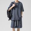 Men's Ice Silk Quick-Dry Summer Sports Set - Short Sleeve T-shirt & Basketball Shorts