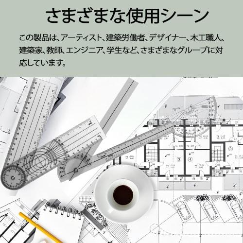 DEVENTORZ Goniometer, 2-Piece Set, 180/360 Degree Measuring Tool, Clear Plastic, Portable, Rotating Angle Spine Ruler, Multifunctional Angle Meter