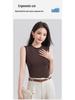 Tencel Lyocell Women's Sleeveless Knit Vest - Loose Round Neck Slimming Top