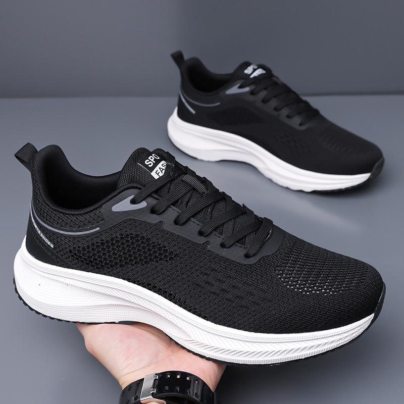 Men'S Casual Sports Shoes, Lightweight Shock-Absorbing Running Shoes, Breathable Mesh Fashion Shoes, Unisex Outdoor Hiking Shoes