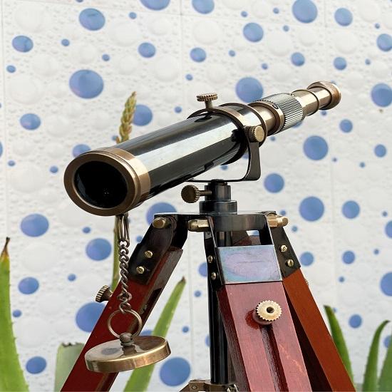 Tripod Brass Telescope With Adjustable Tripod Stand  Finish Table Top Brass Telescope, Gift For Dad, Valentine Gift