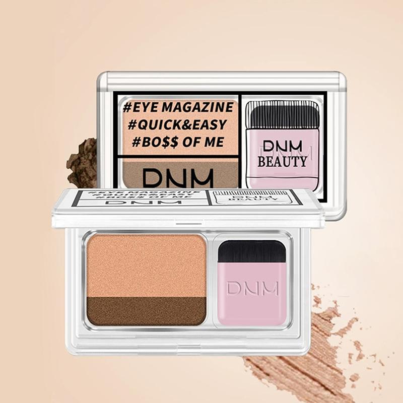 Two-Color Matte Eye Shadow Double Small Box Lazy Eye Shadow Easy To Carry Eyeshadow Tray Professional Women'S Cosmetics