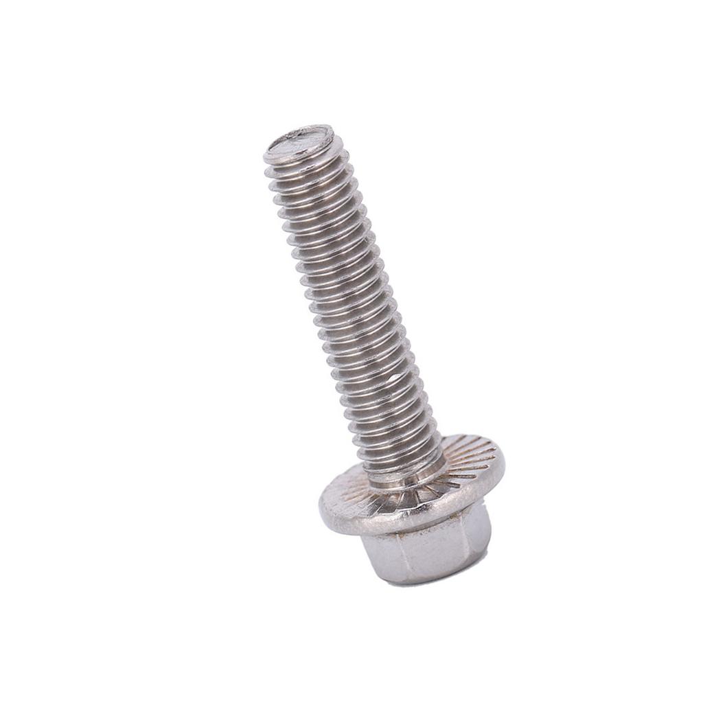 10pcs M6 Stainless Steel SS304 Hex Flange Screws   Washer Head  S Fastener