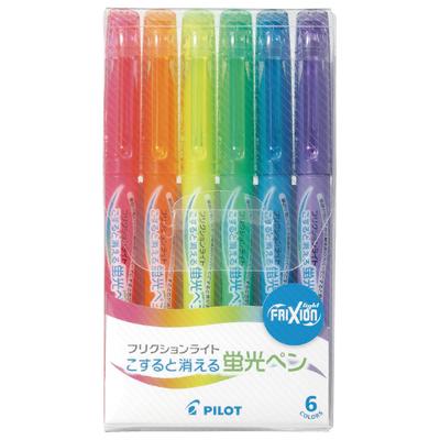 FriXion Light Erasable Highlighter Set - 6 Colors, 3.3mm Tips