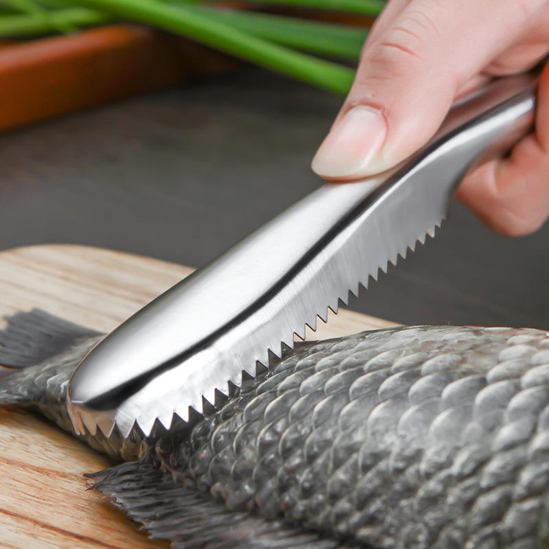 Stainless Steel Fish Scaler Remover Easily Remove Fish Scales Cleaning BrushTool Fish Scraper for Kitchen Fish Cleaning Tools