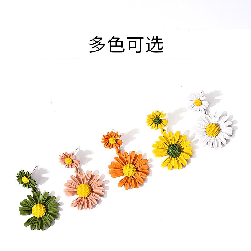 Ac Argint S925 GD Quan Zhilong Cercei Mici Margaretă pentru Femei Cercei de Modă Versatili Floare Simplu Personalitate Temperament