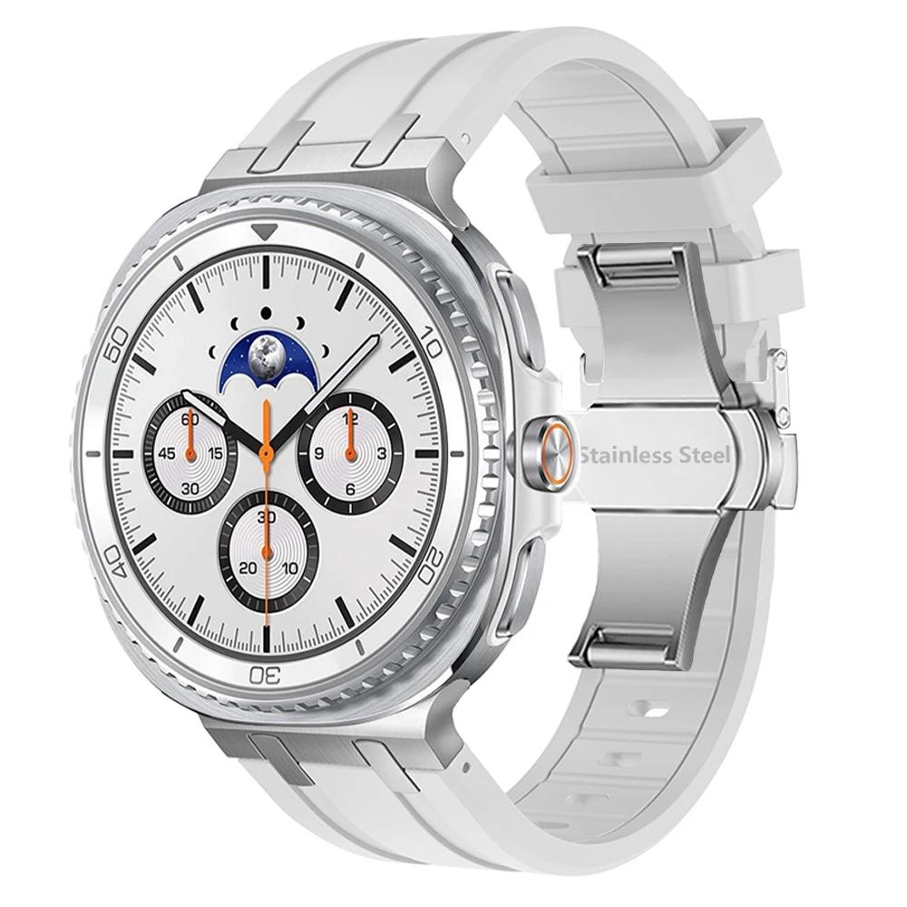 

Силиконовый ремешок для Samsung Galaxy Watch 8 Classic 46 мм 8 40 мм 44 мм Спортивный ремешок Correa для Galaxy Watch Ultra 47 мм 2025 Браслет Galaxy 8classic 46mm серебро белый
