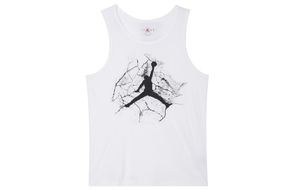 Jordan T-Shirts Men's White Crew Neck Moderate FZ1942-100