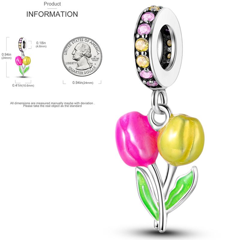New Copper Charms Beads Sunflower Flower Daisy Original Charm Pendant Fit Charm Bracelets Diy Jewelry Birthday Gift