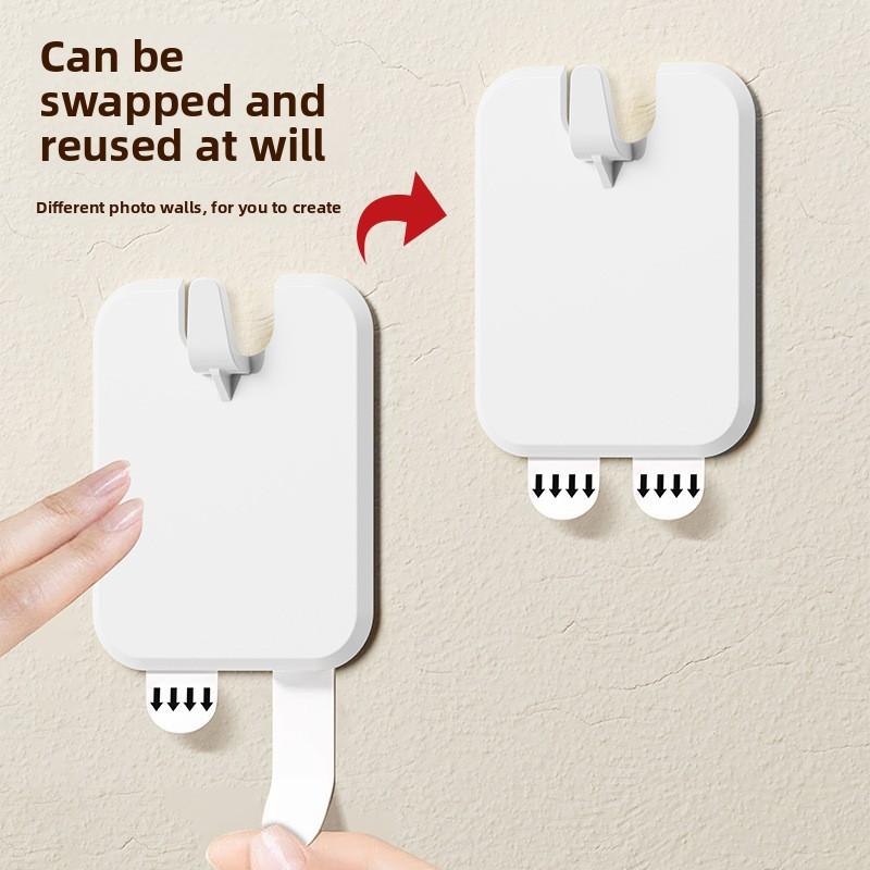 Wall Hanging Tools - No Hole Drilling - Nail Picture Frames - Wall Hangers - Invisible Nails - Wedding Photos - Nails for Latex Paint - Wall Paintings