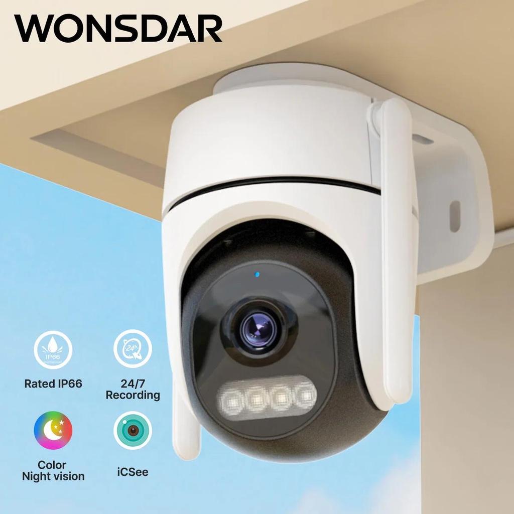 iCSee Single-Lens WiFi Home Camera: 360° Full-Color Night Vision for Smart Wireless Security