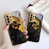 Brave Golden Rooster For Samsung A 01 52S A04 A05S A10 A12 A13 22 23 24 36 42 M02 Note 10 20Ultra 8 9 Golden glass phone case